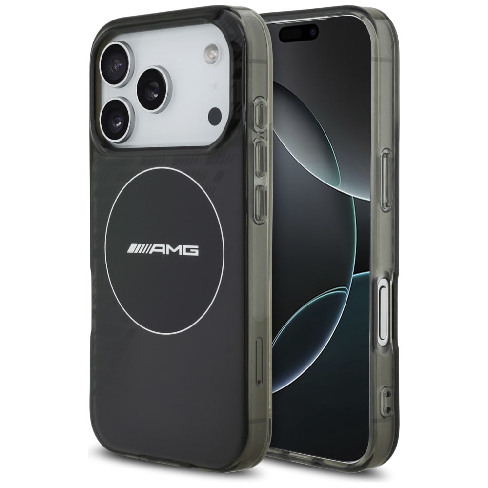 AMG dobbeltlags gennemsigtigt smocket MagSafe-etui til iPhone 17 Pro – sort