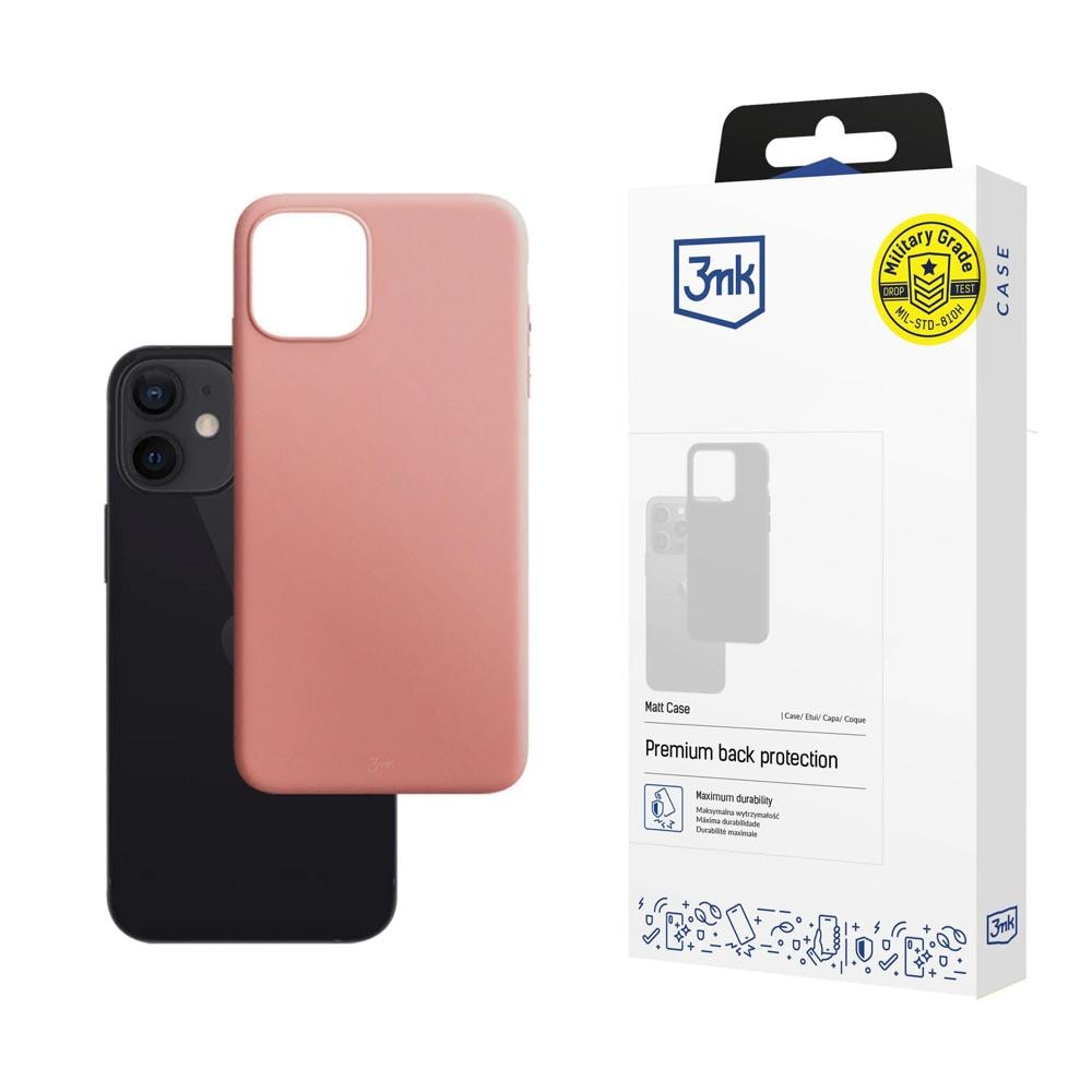 3mk Matt-etui til iPhone 12 mini – lyserød