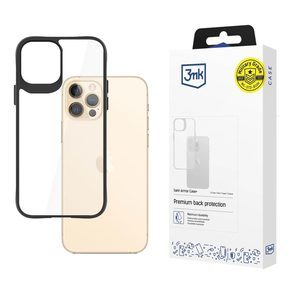 3mk Satin Armor Case+ til iPhone 12 Pro Max – gennemsigtig