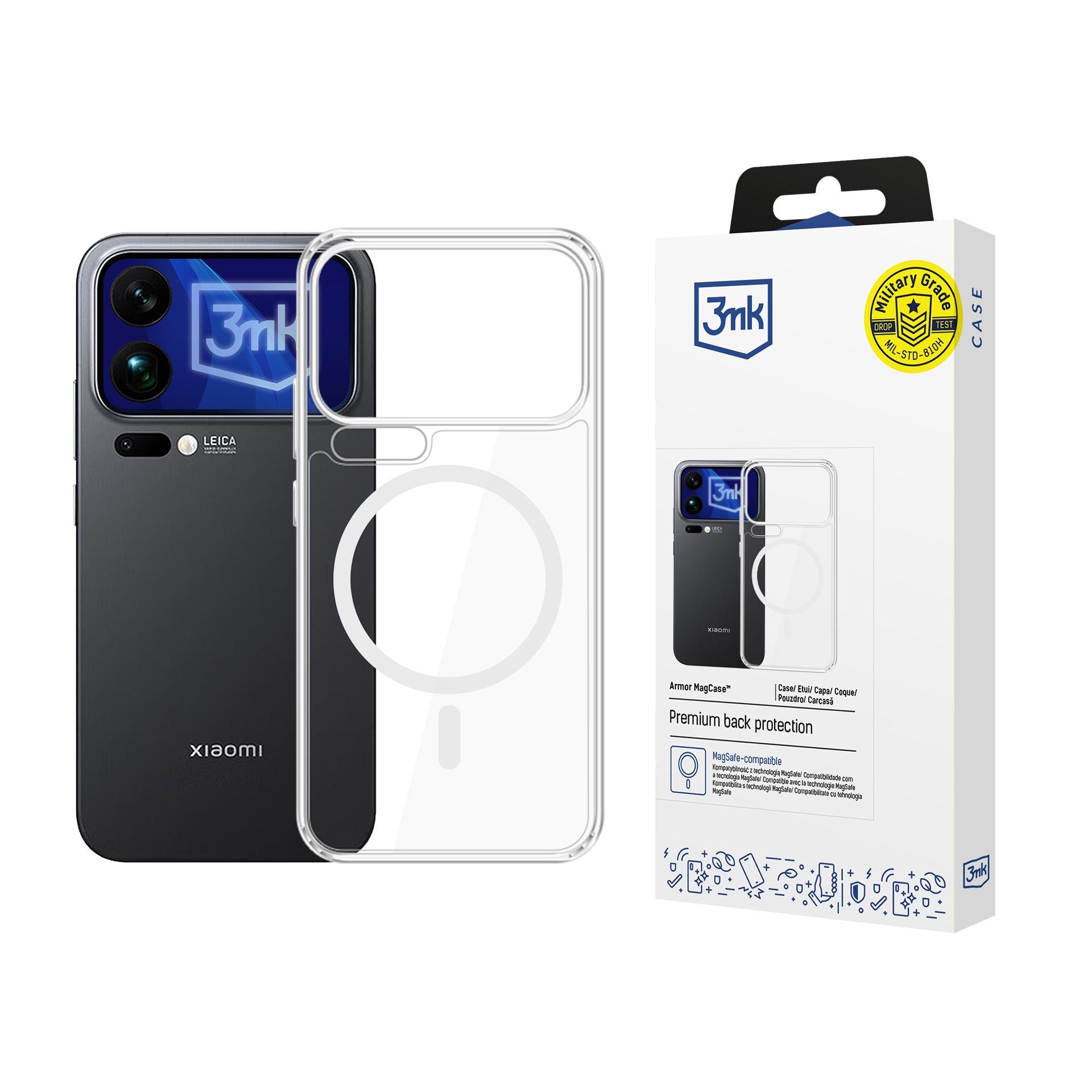 3mk Armor MagCase til Xiaomi 17 Pro Max – gennemsigtig