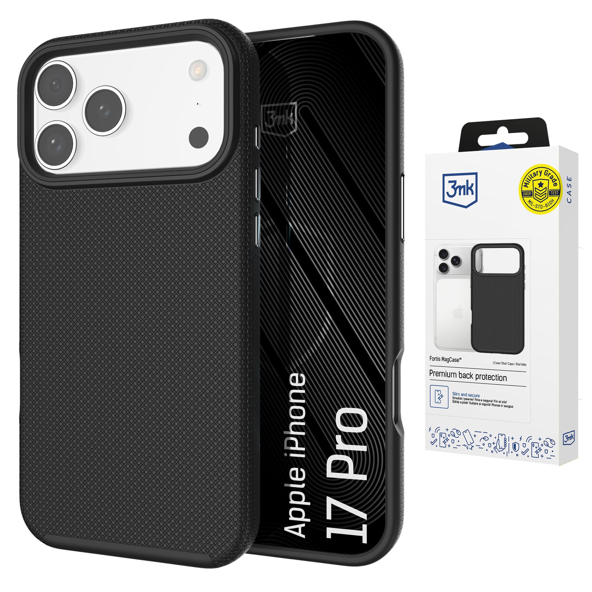 3mk Fortis MagCase til iPhone 17 Pro – Sort