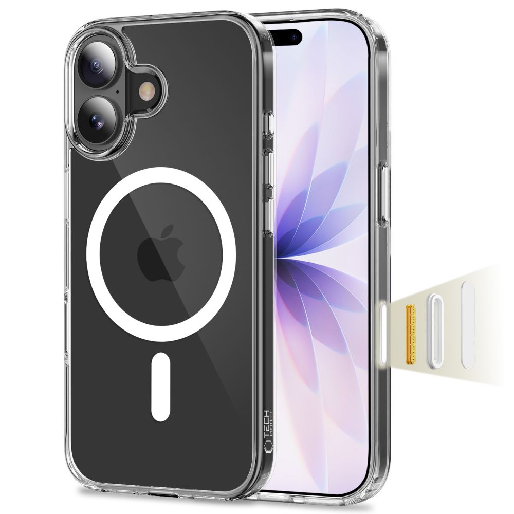 Tech-Protect Flexair Hybrid CC MagSafe-etui til iPhone 17 – gennemsigtigt