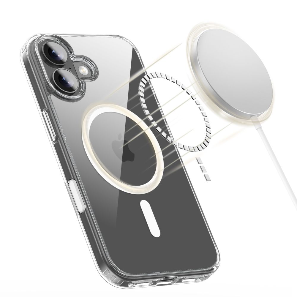 Tech-Protect Flexair Hybrid CC MagSafe-etui til iPhone 17 – gennemsigtigt