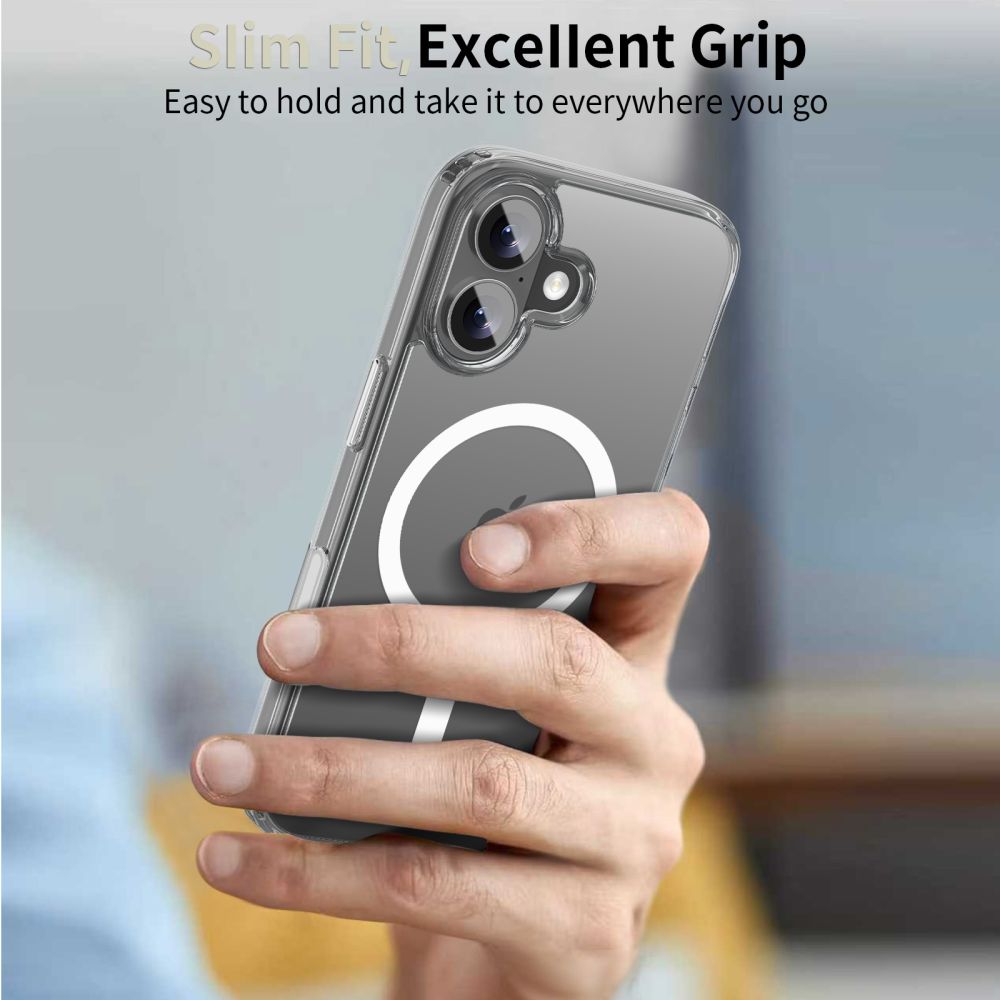 Tech-Protect Flexair Hybrid CC MagSafe-etui til iPhone 17 – gennemsigtigt