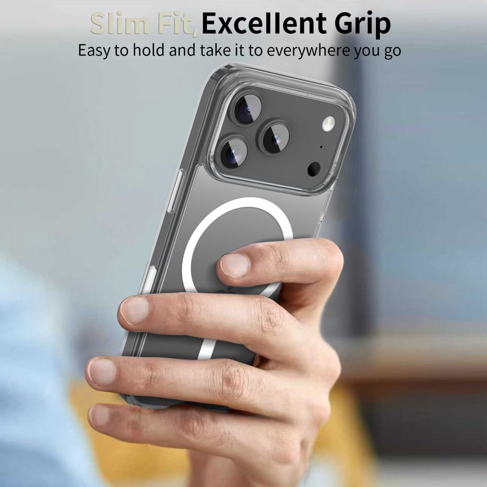 Tech-Protect Flexair Hybrid CC MagSafe-etui til iPhone 17 Pro – gennemsigtigt