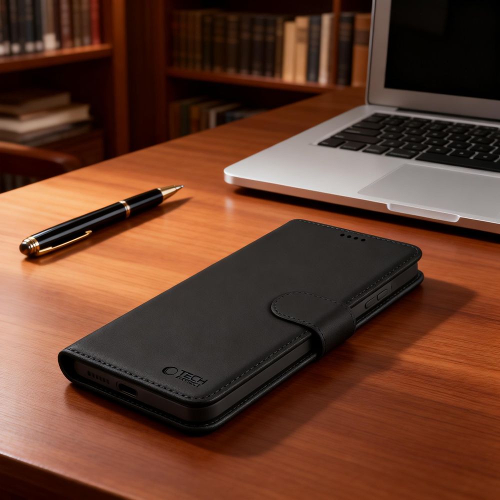 Tech-Protect Wallet MagSafe-etui til Samsung Galaxy S26 Ultra – mat sort