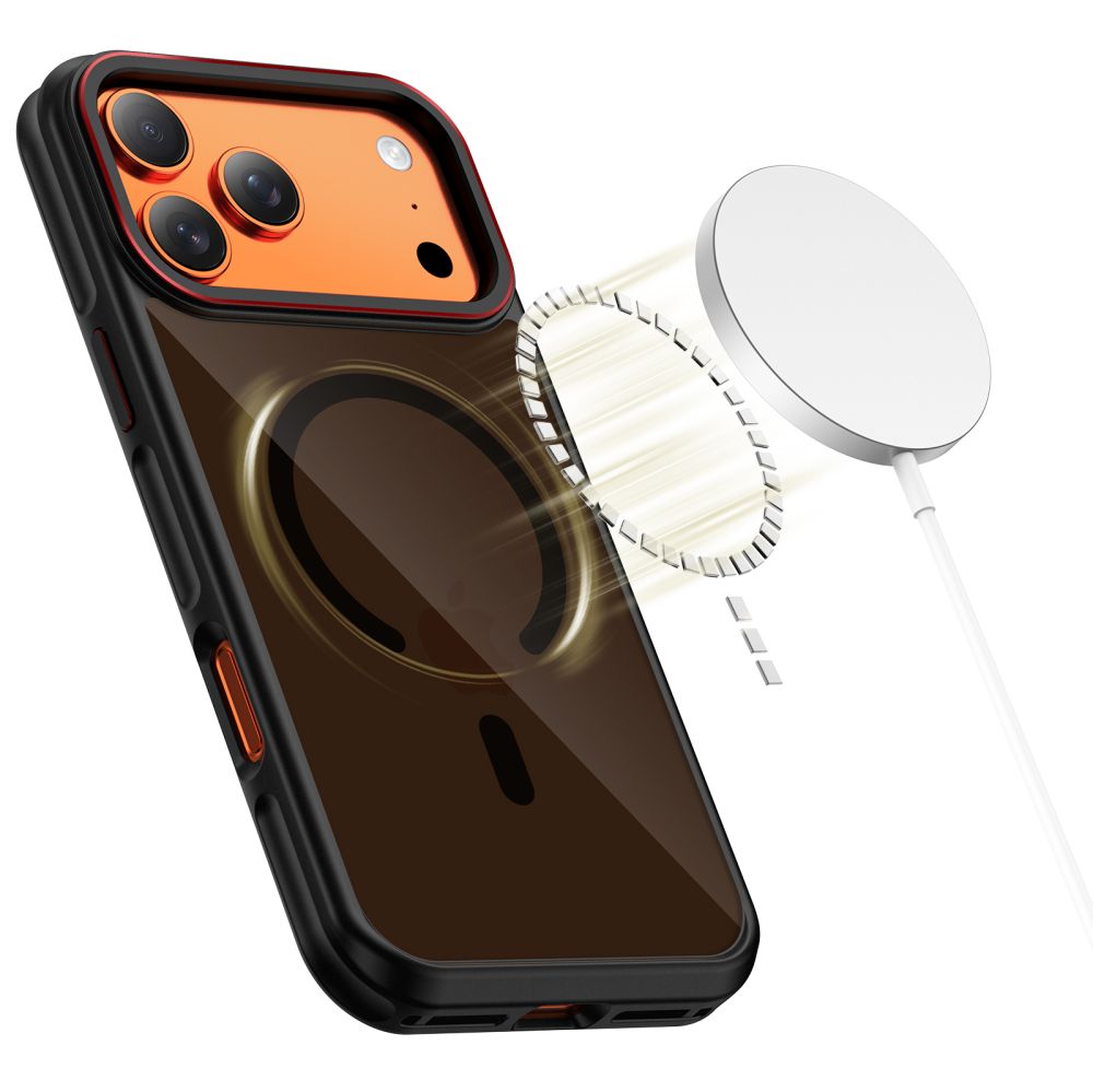 Tech-Protect MagHybrid MagSafe-etui til iPhone 17 Pro Max – sort og rød