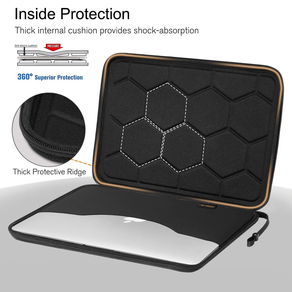 Tech-Protect Hardpouch-laptopetui 13-14 – Sort