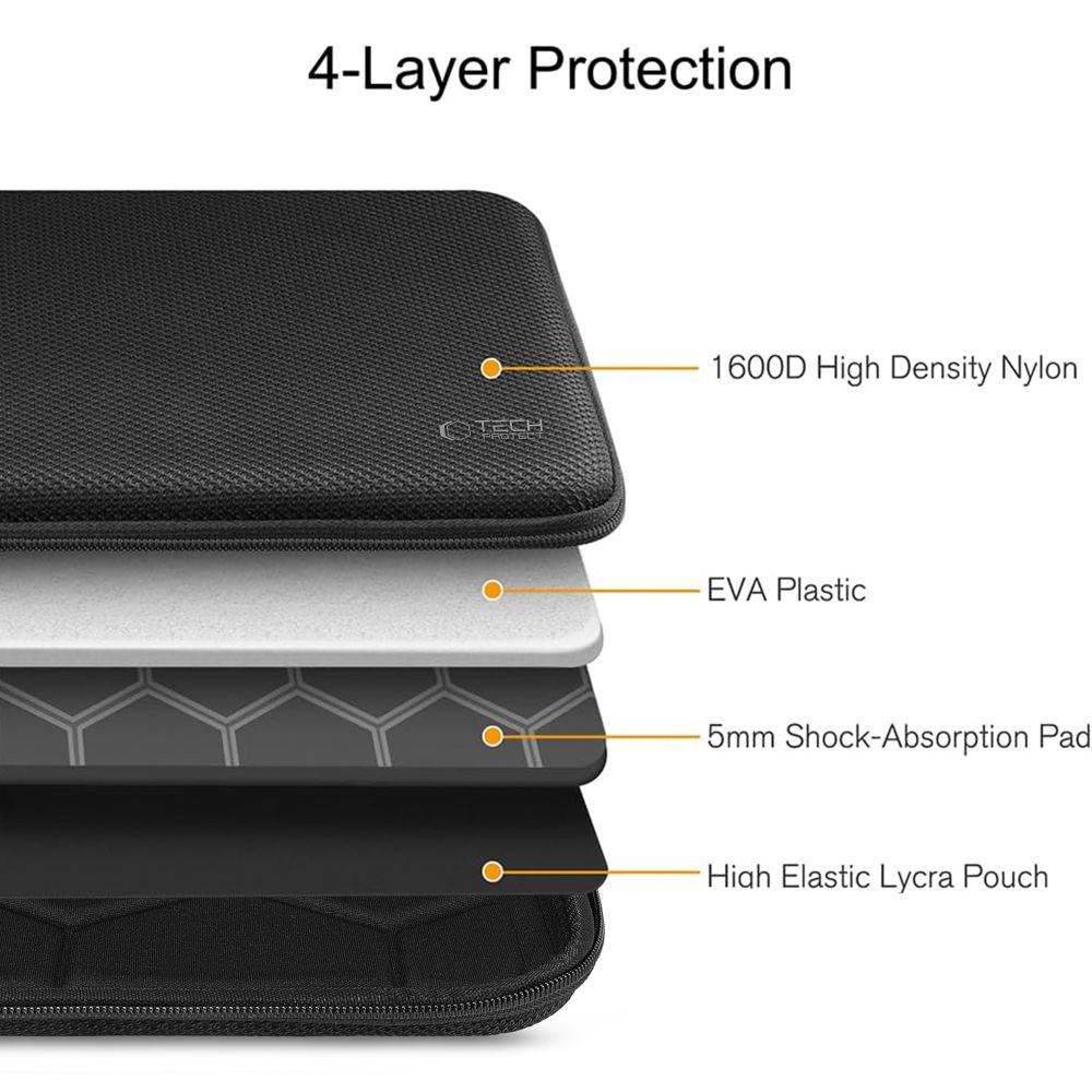 Tech-Protect Hardpouch-laptopetui 13-14 – Sort