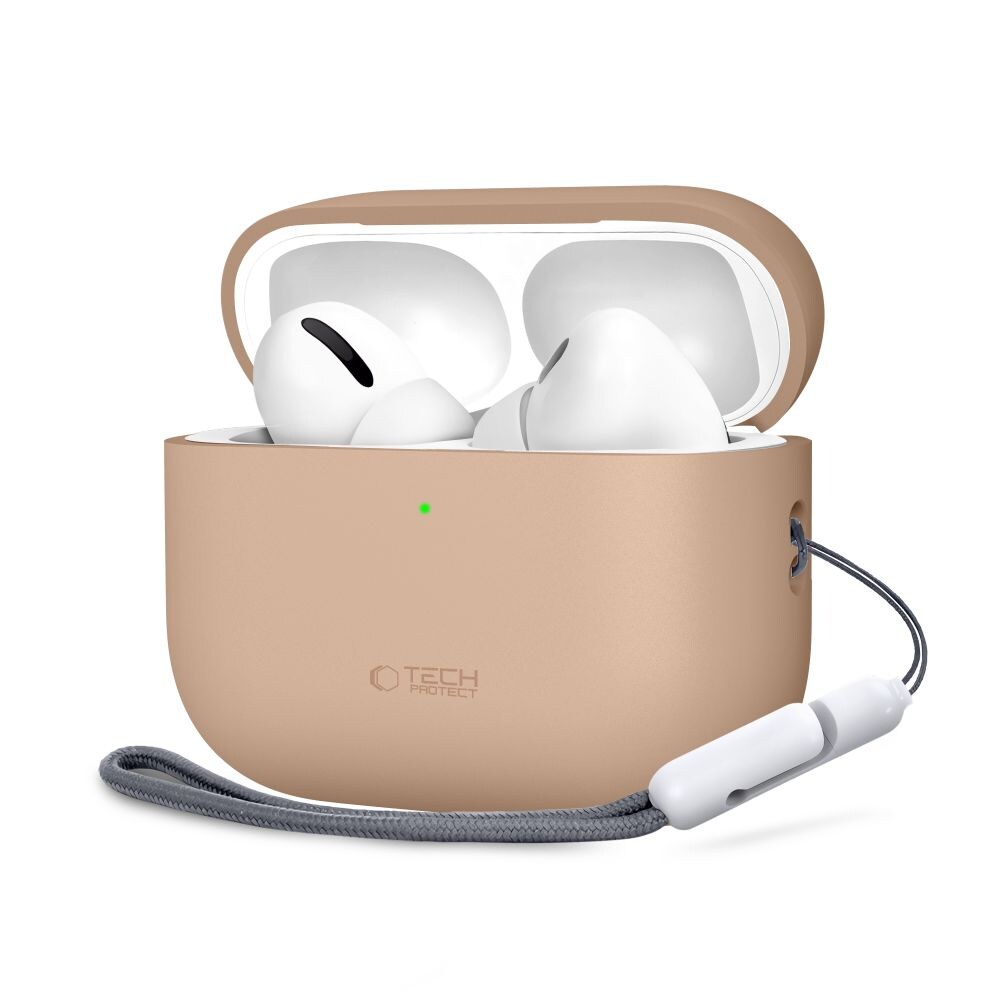 Tech-Protect silikoneetui til AirPods Pro 3 – beige
