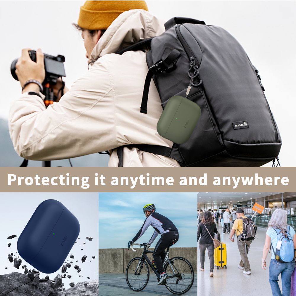 Tech-Protect silikoneetui til AirPods Pro 3 – grøn