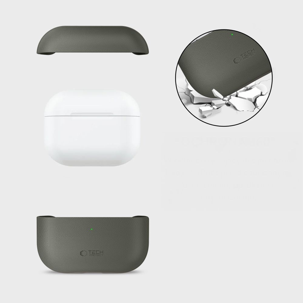 Tech-Protect NaturalFit-etui til AirPods Pro 3 – Grøn