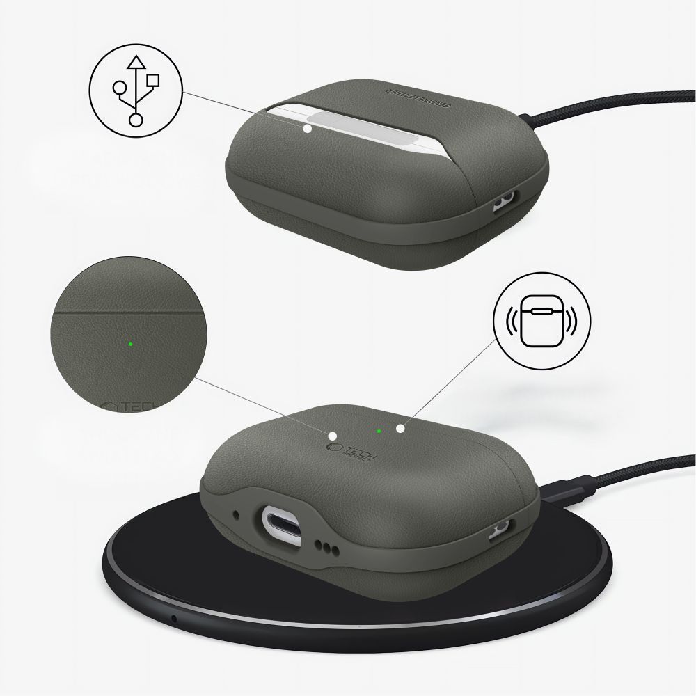 Tech-Protect NaturalFit-etui til AirPods Pro 3 – Grøn