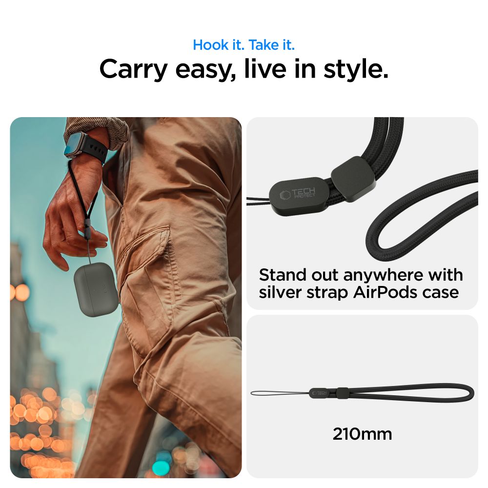 Tech-Protect NaturalFit-etui til AirPods Pro 3 – Grøn