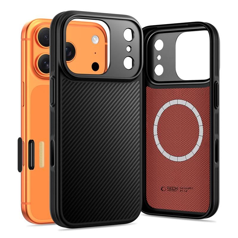 Tech-Protect Kevlar Aramid MagSafe-etui til iPhone 17 Pro Max – sort