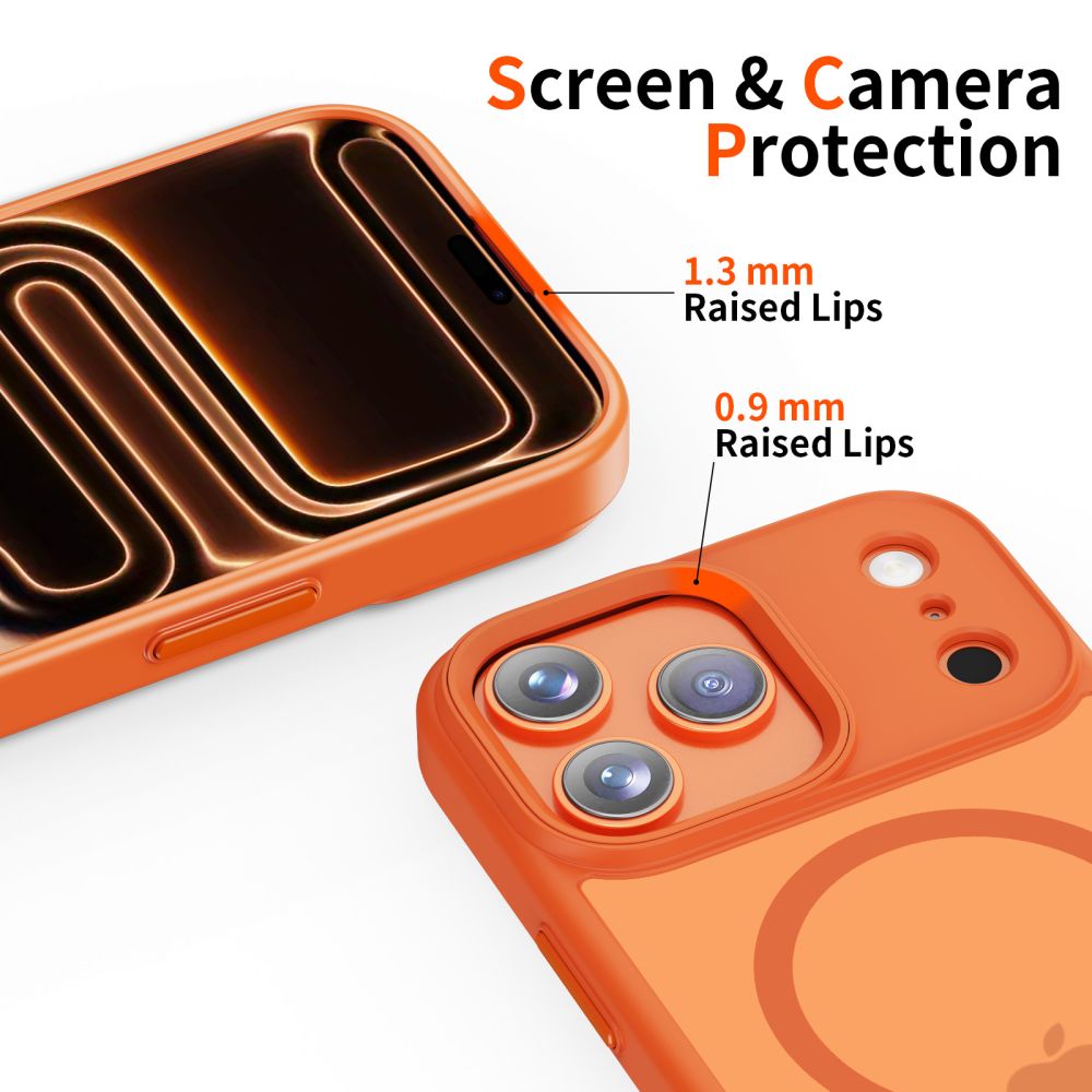 Tech-Protect MagMat MagSafe-etui til iPhone 17 Pro – orange