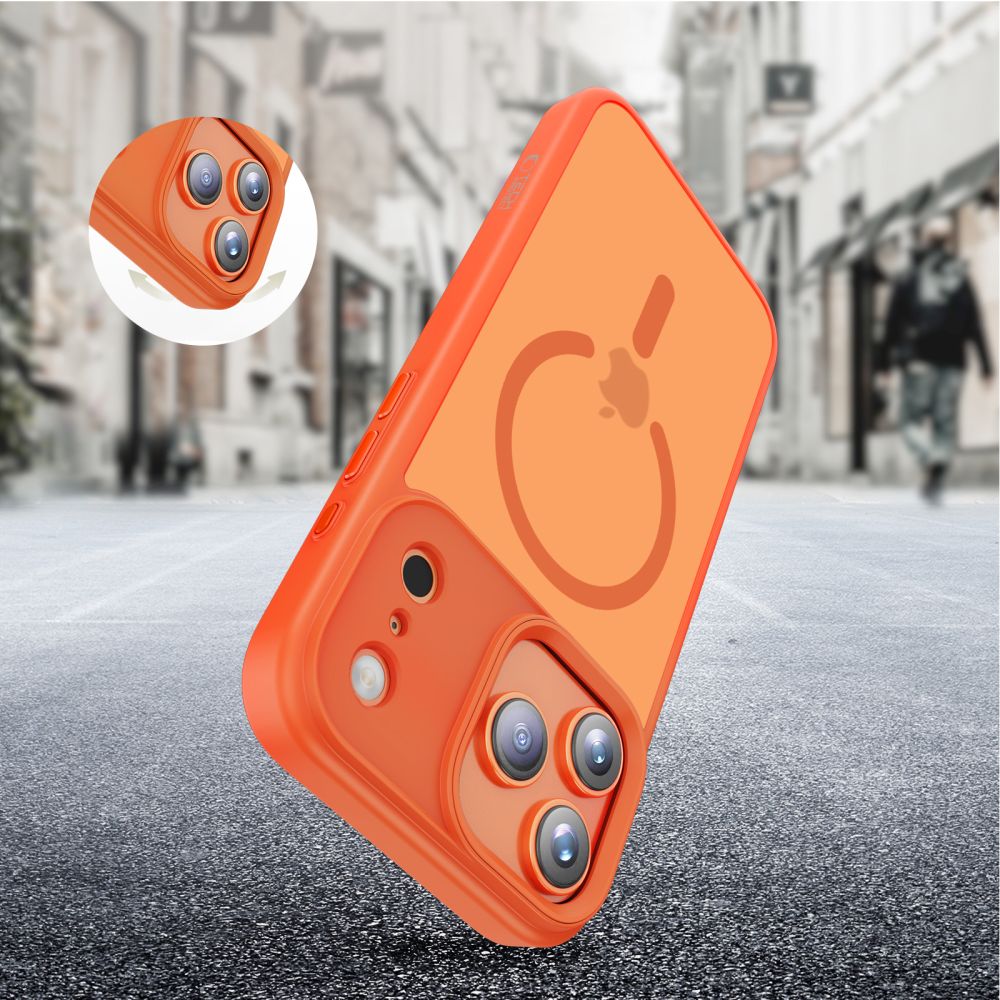 Tech-Protect MagMat MagSafe-etui til iPhone 17 Pro – orange