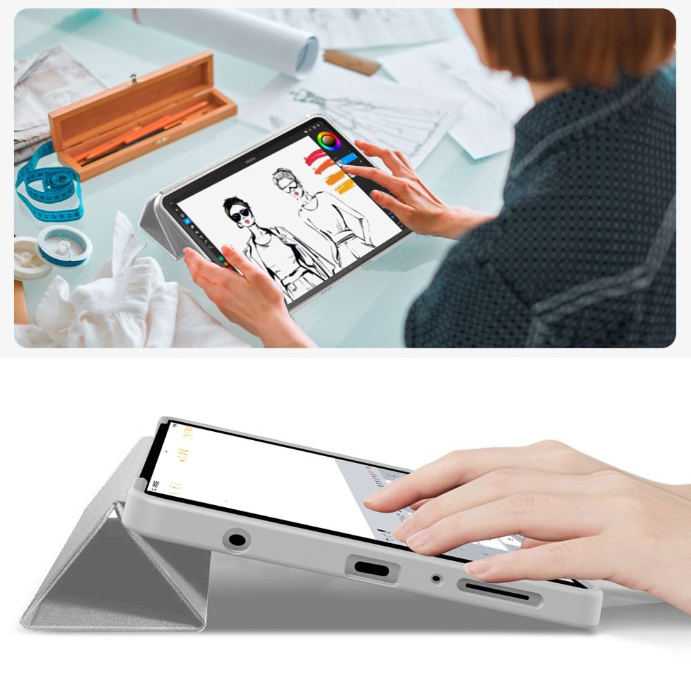 TechProtect SmartCase til Samsung Galaxy Tab A9 / A11 8,7 X110 / X115 / X133 / X135 – Grå