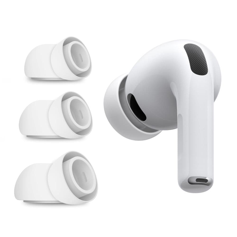 Tech-Protect ørepropper til AirPods Pro, 3 stk. i størrelserne S / M / L, 3-pak – hvid