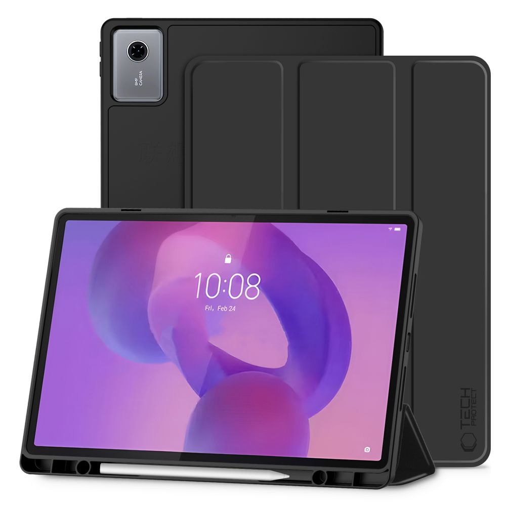 TechProtect SmartCase penneetui til Lenovo Idea Tab Plus 12,1 TB-361 – sort