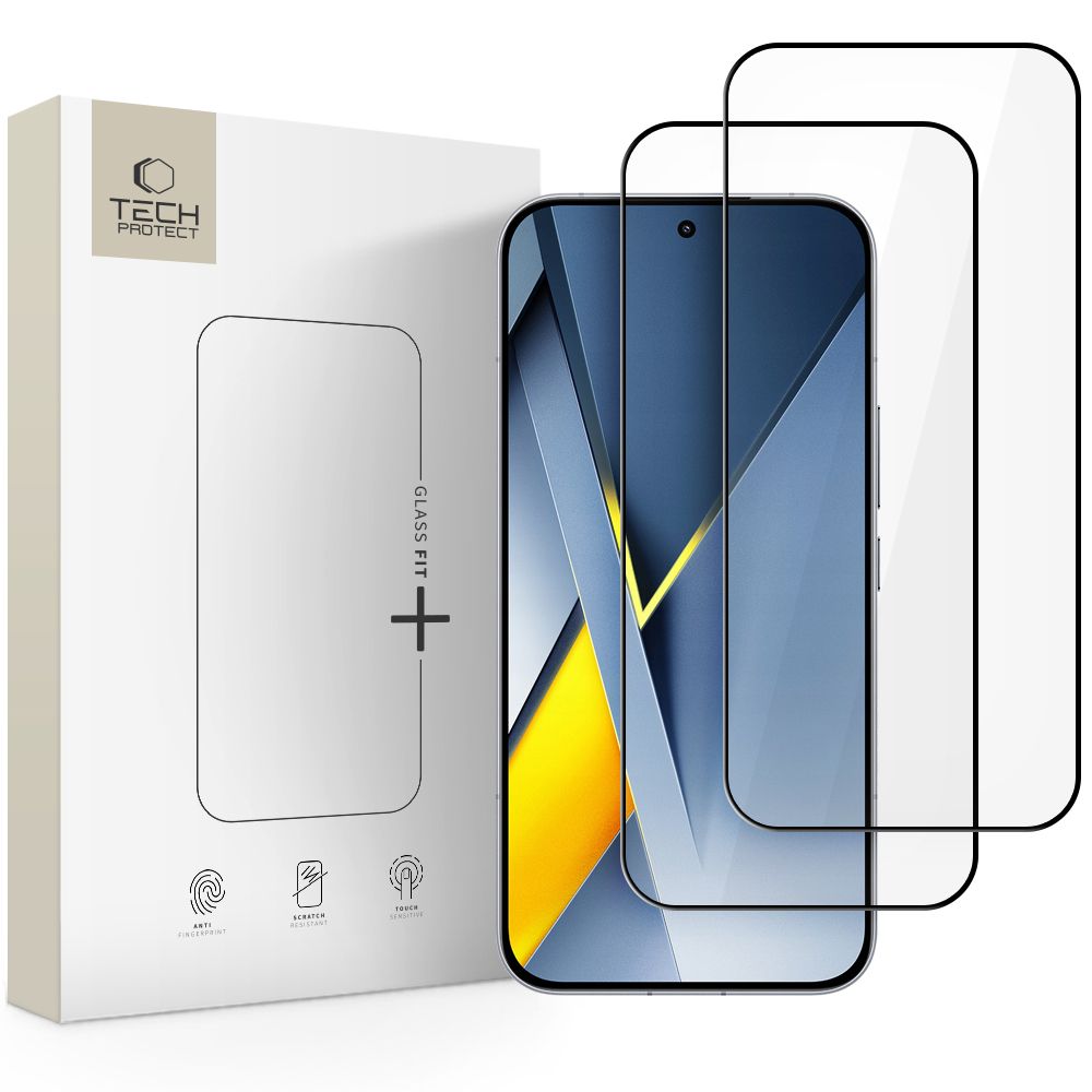 Tech-Protect Glass Fit+ 2-pak til Xiaomi Poco F8 Pro Ultra – sort