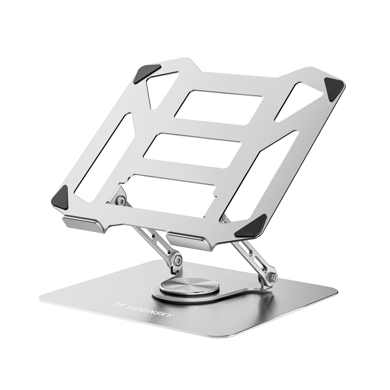 Wozinsky WDCX-X19-AB HardStand – 360° drejelig holder til bærbar computer og tablet – sølvfarvet