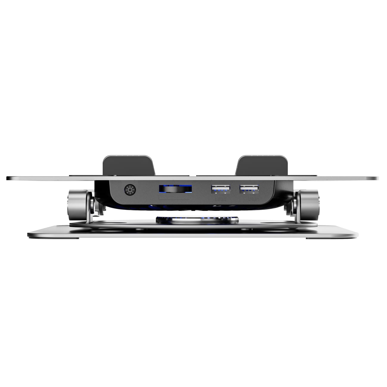 Wozinsky WDCX-X16-AS CoolBase RGB 360° køleholder til bærbar computer og tablet – sølv