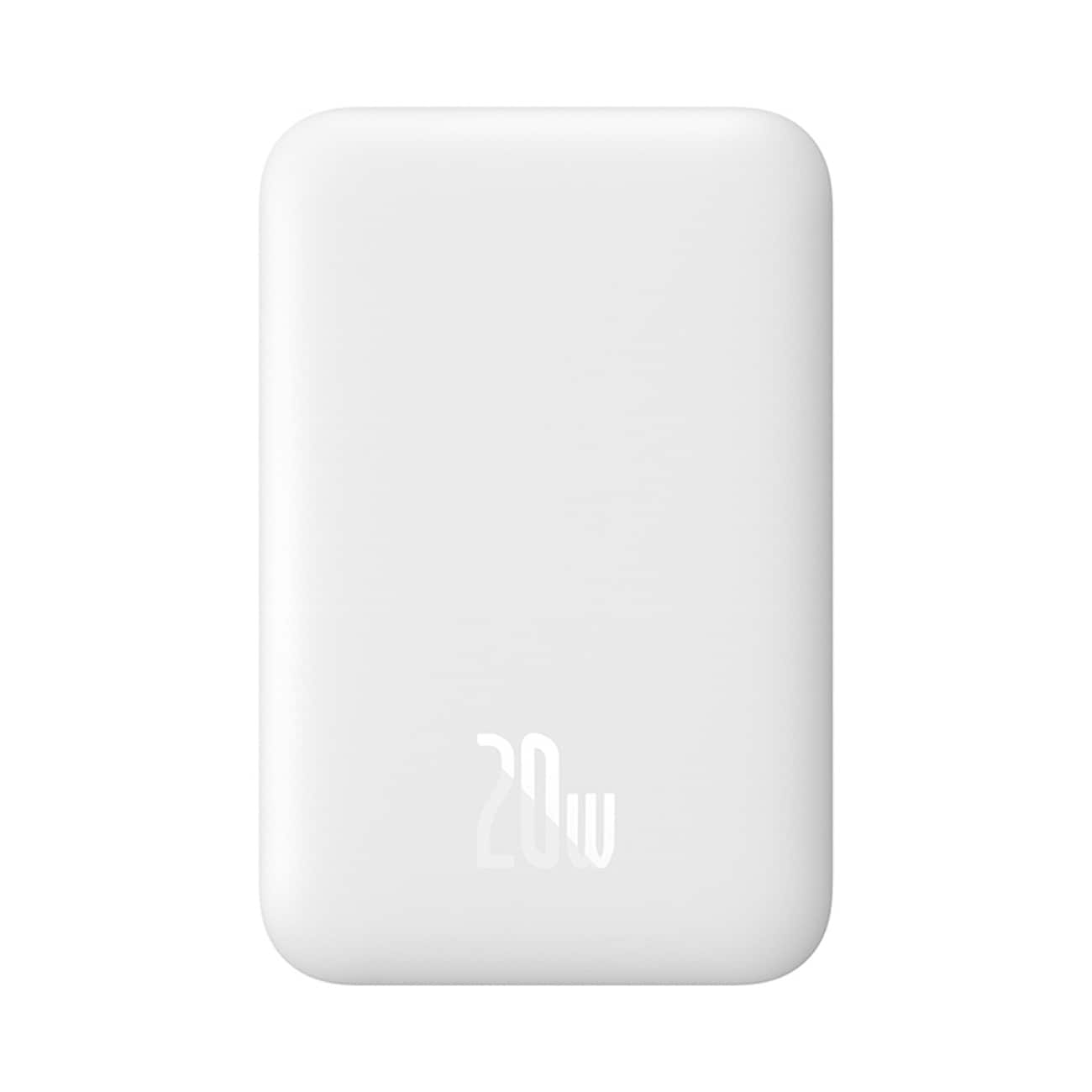 Baseus Airpow 6000 mAh 20 W powerbank med Baseus Simple USB-C-kabel (20 V × 3 A) 30 cm – hvid