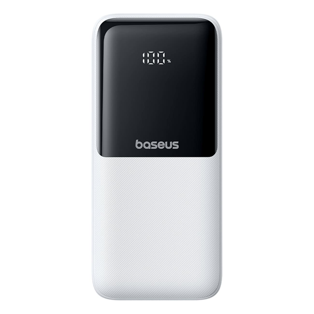 Baseus Lipow 20000mAh 22,5W powerbank m/2 indbyggede kabler + Baseus Simple USB-A–USB-C 20cm hvid