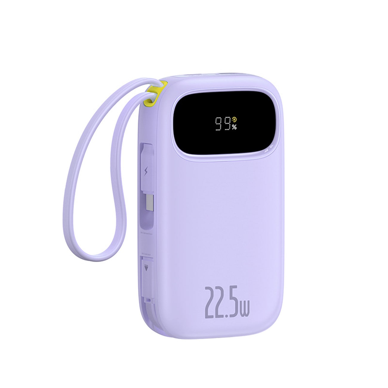 Baseus EnerFill FC21 Qpow 3 Ultra 20000mAh 22,5W powerbank m/digitalt display & kabel – lilla