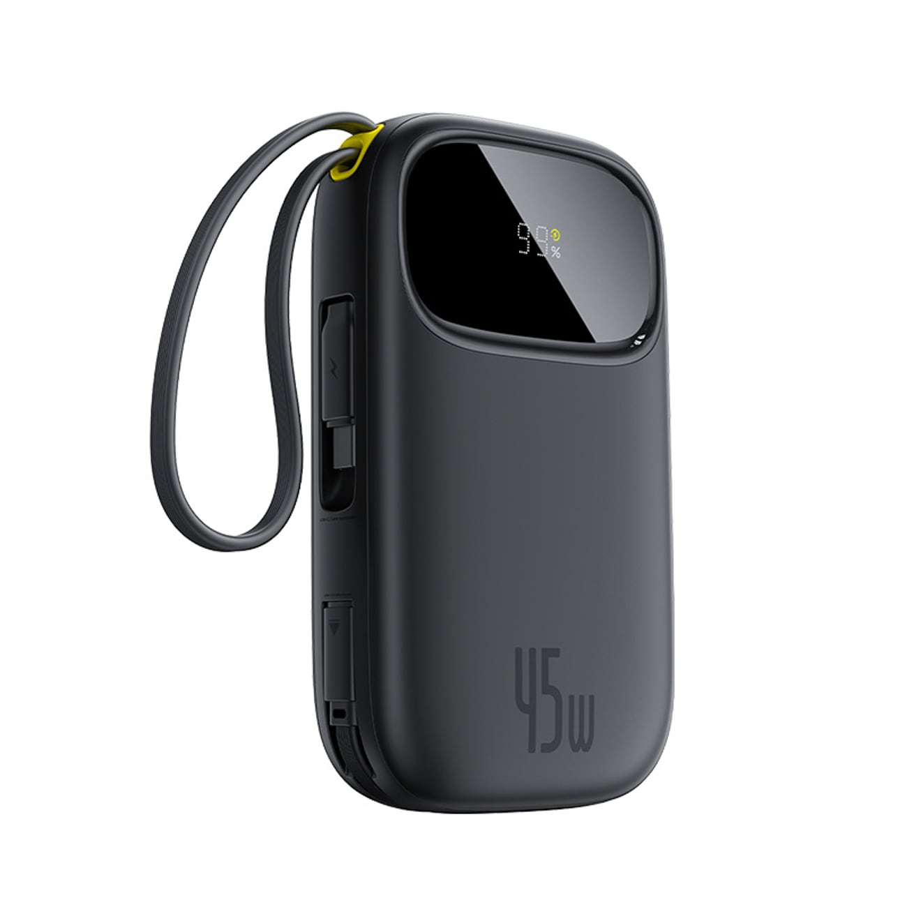 Baseus EnerFill FC31 QPow3 10000mAh 45W powerbank med USB-C- og Lightning-kabler – sort