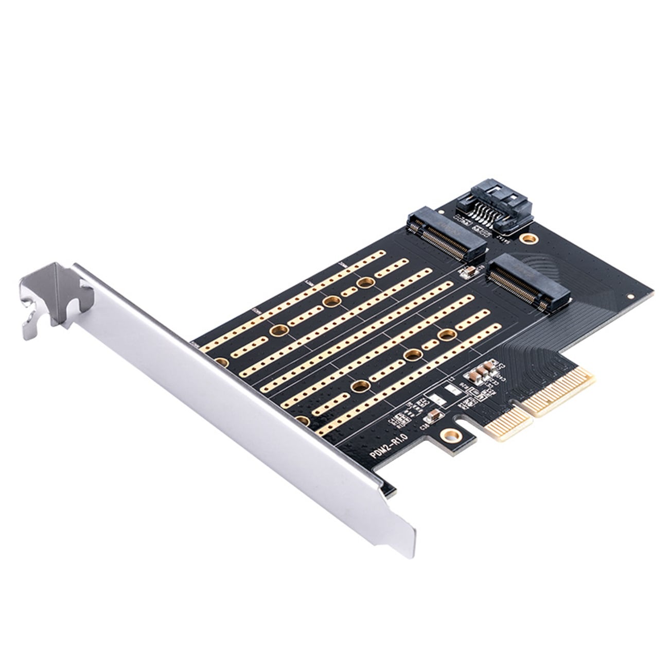 Orico PDM2 PCI-E 3.0 x4 udvidelseskort til M.2 NVMe- og SATA-drev – sort