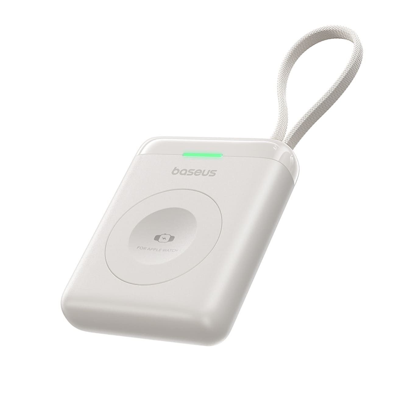 Baseus EnerFill FW11 5 W powerbank til Apple Watch med indbygget kabel – hvid