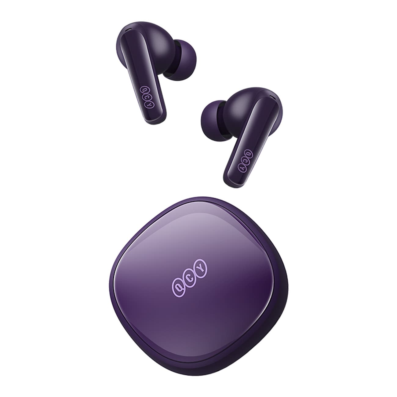 QCY T13X in-ear-hovedtelefoner med ENC, IPX5 og Bluetooth 5.3 – Lilla