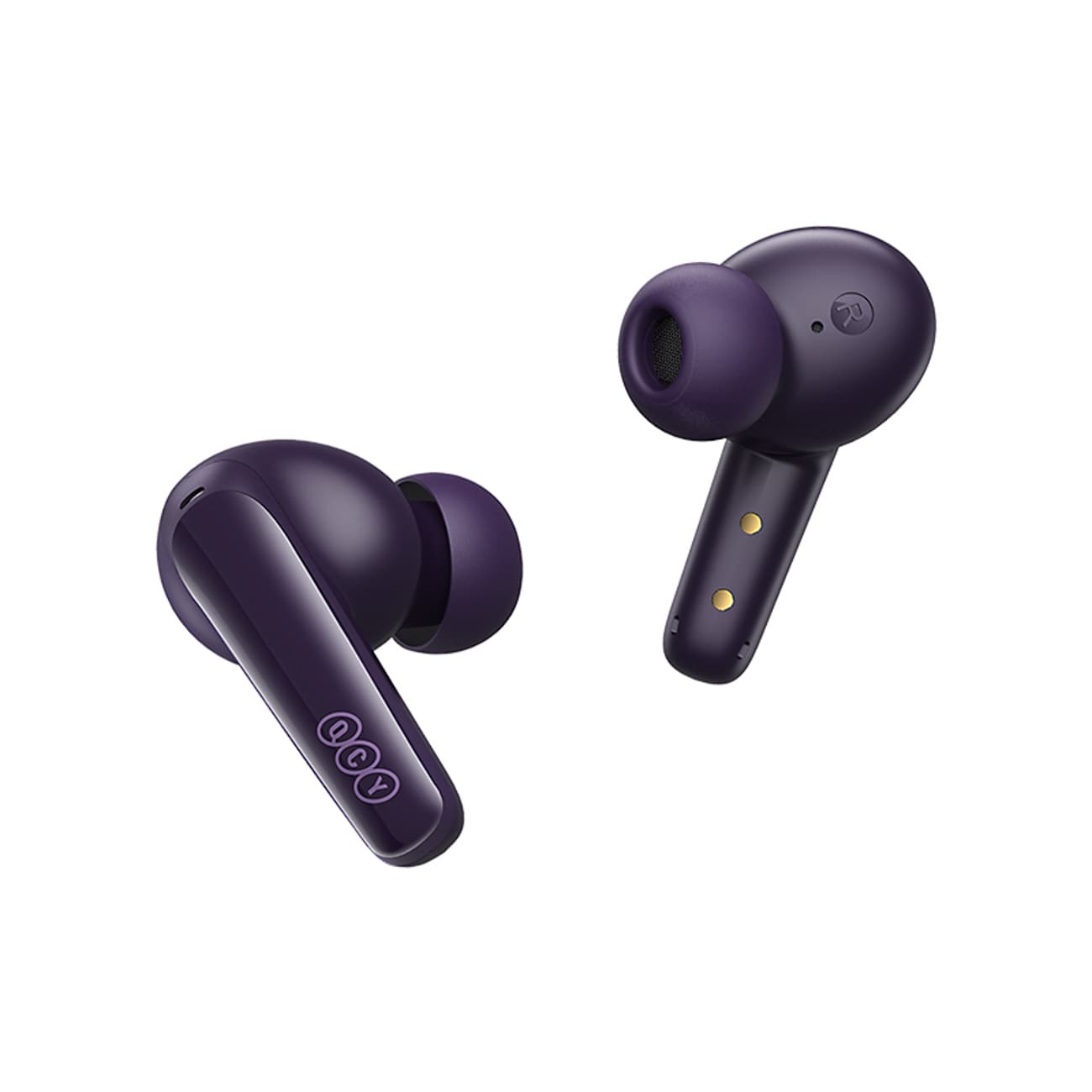 QCY T13X in-ear-hovedtelefoner med ENC, IPX5 og Bluetooth 5.3 – Lilla