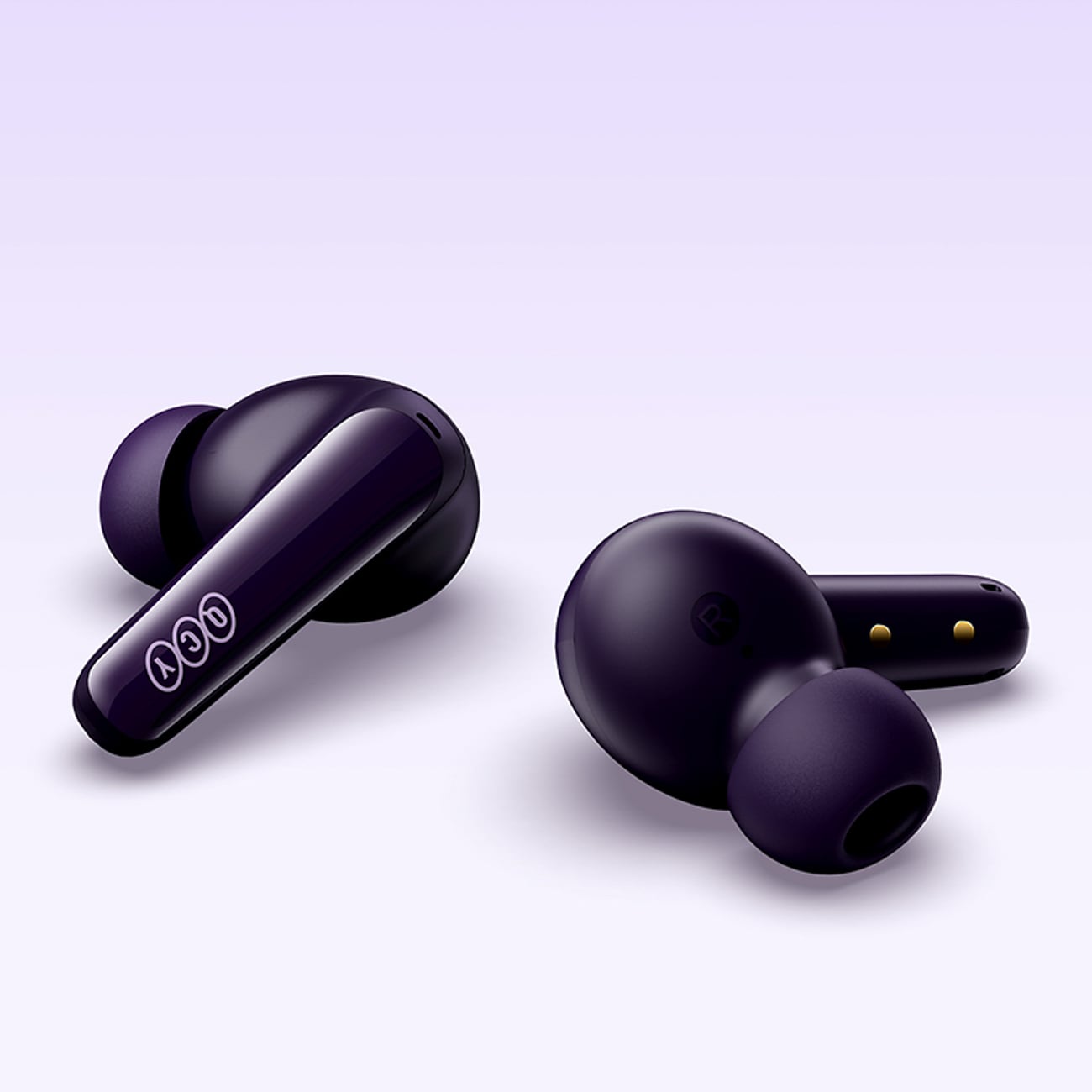 QCY T13X in-ear-hovedtelefoner med ENC, IPX5 og Bluetooth 5.3 – Lilla