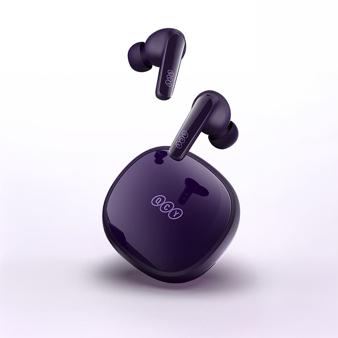 QCY T13X in-ear-hovedtelefoner med ENC, IPX5 og Bluetooth 5.3 – Lilla