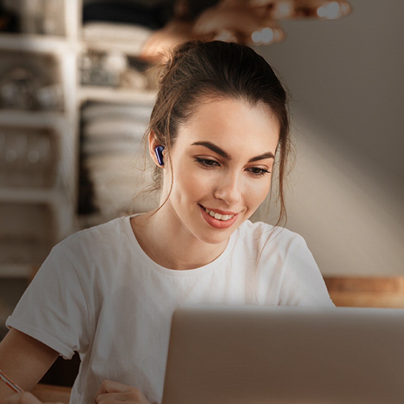 QCY T13X in-ear-hovedtelefoner med ENC, IPX5 og Bluetooth 5.3 – Lilla