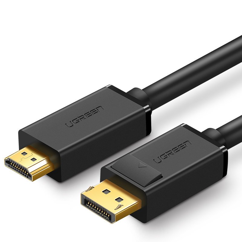Ugreen ensrettet DisplayPort-til-HDMI-kabel, 4K, 30 Hz, 32 AWG, 1,5 m, sort (DP101 10239)