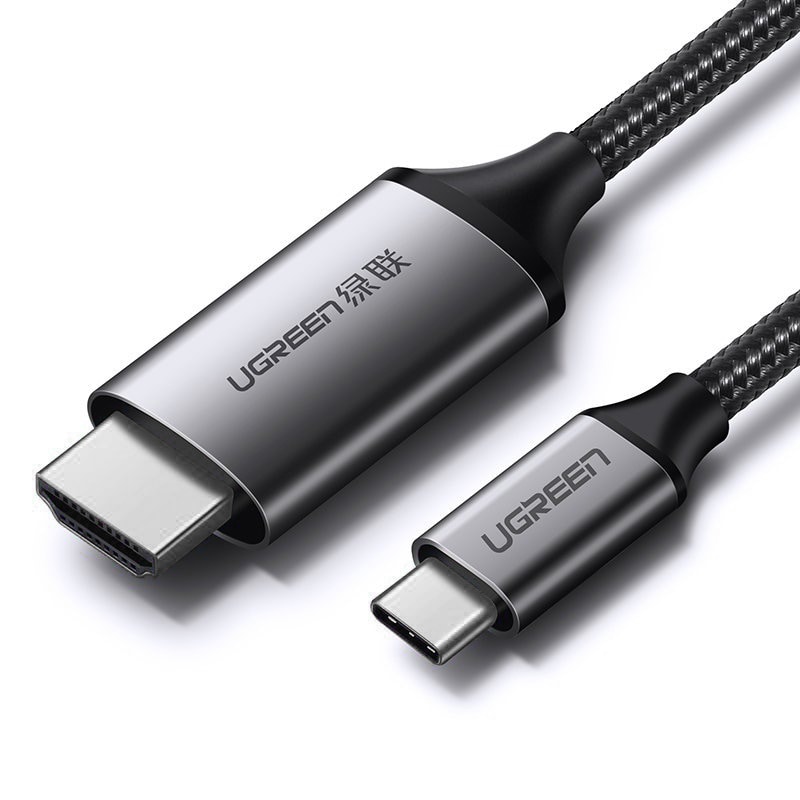 Ugreen HDMI-kabel – USB Type-C, 4K, 60 Hz, 1,5 m, sort-grå (MM142 50570)