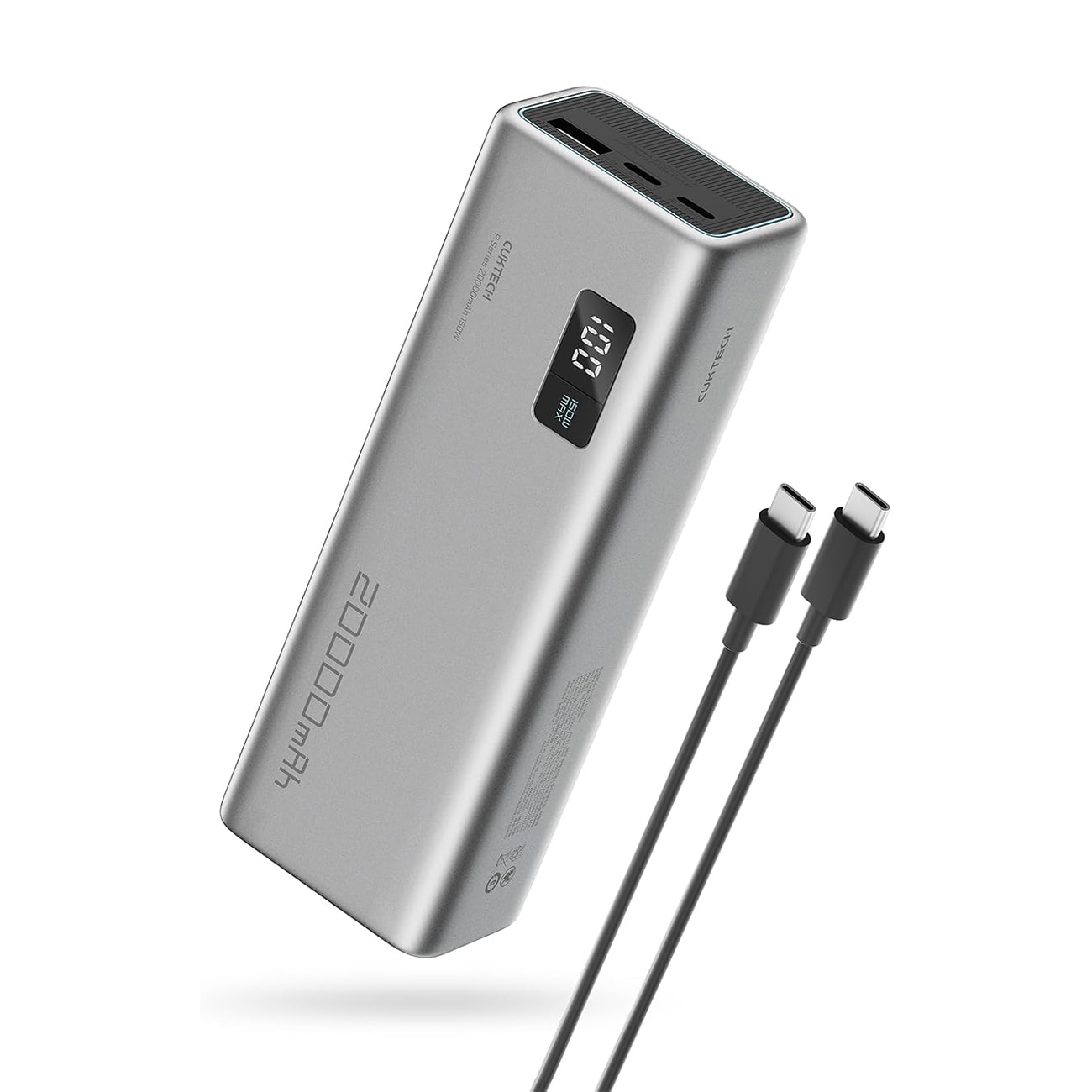 Cuktech P+Series nr. 15 Powerbank 150 W 20.000 mAh – Grå
