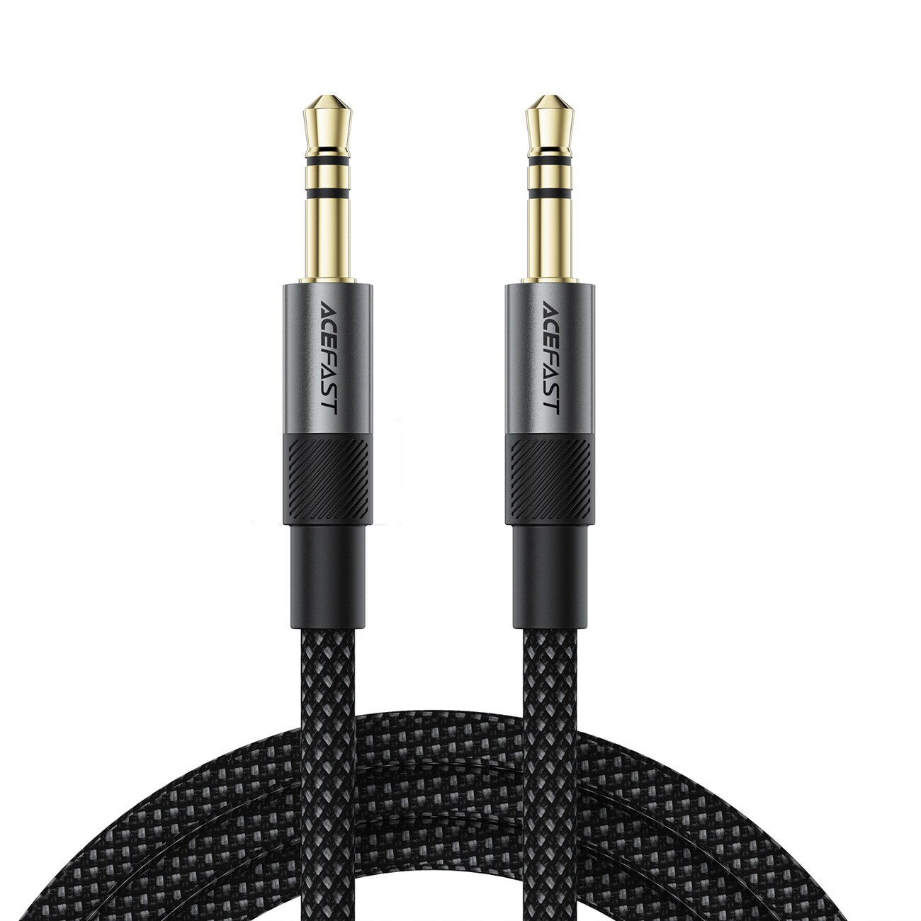 Acefast J10 AUX-kabel, 3,5 mm mini-jack, 1 m – sort