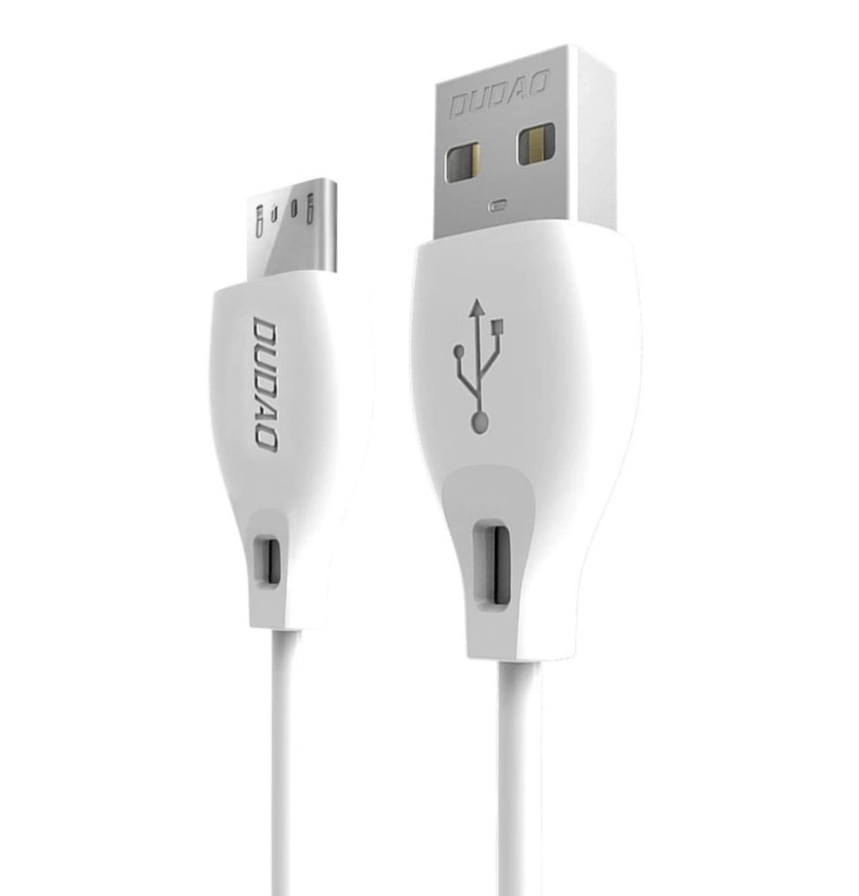 Dudao L4M USB-A – MicroUSB 2,4 A-kabel, 1 m – hvid