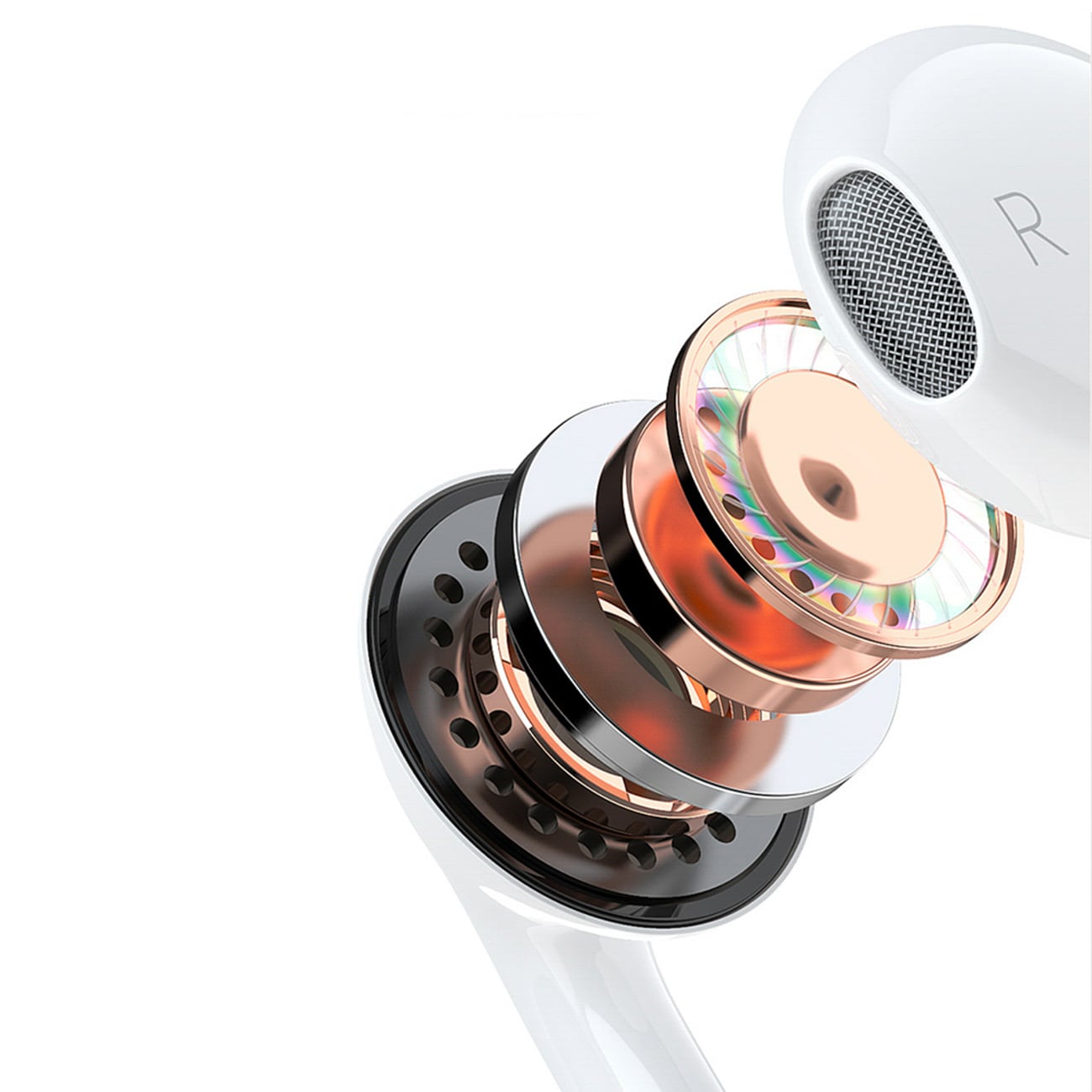 Dudao X14PROL-W1 Lightning-hovedtelefoner – hvide / In-ear-hovedtelefoner / Hovedtelefoner med kabel