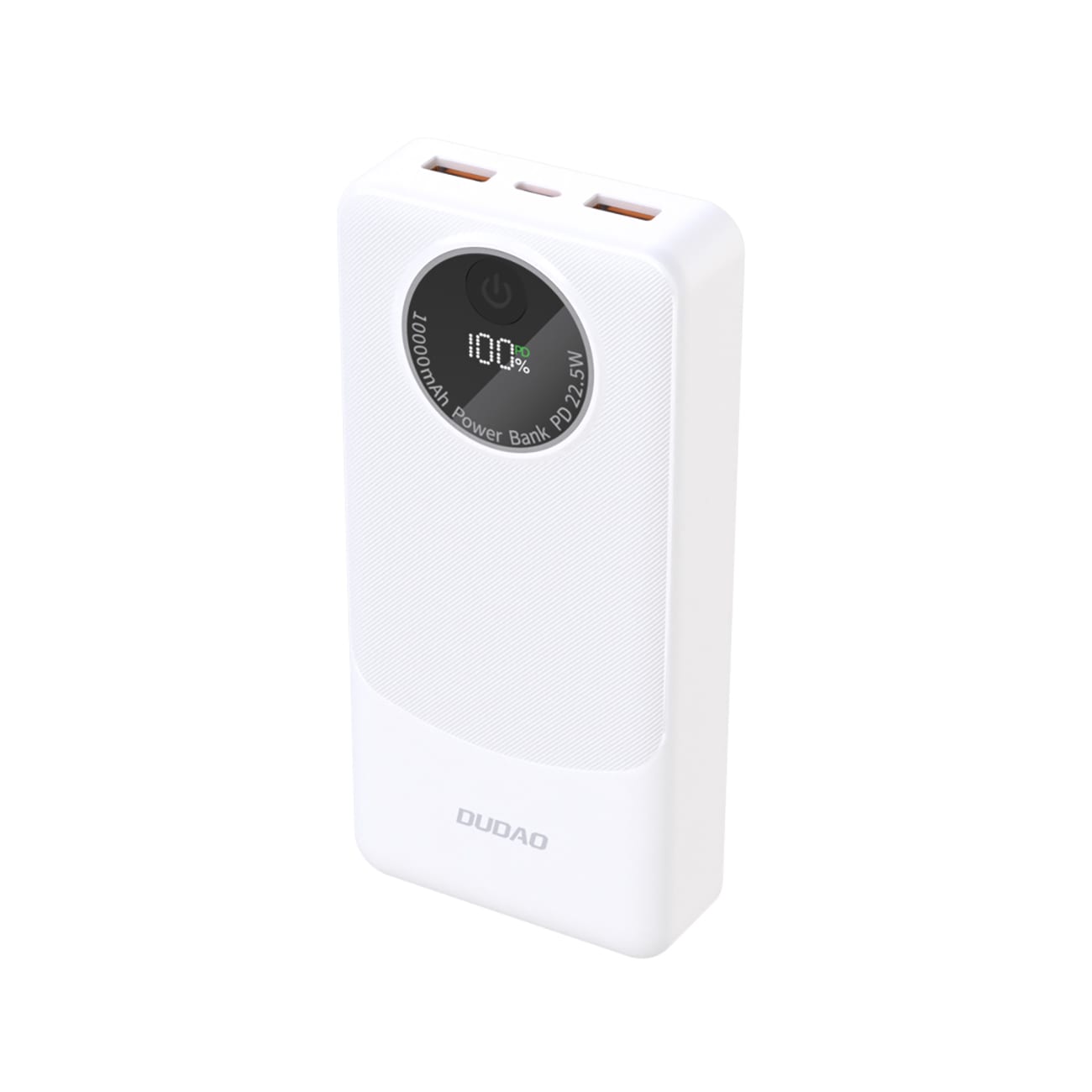 Dudao K12Pro Powerbank 22,5 W PD 20.000 mAh USB-A, USB-C – hvid
