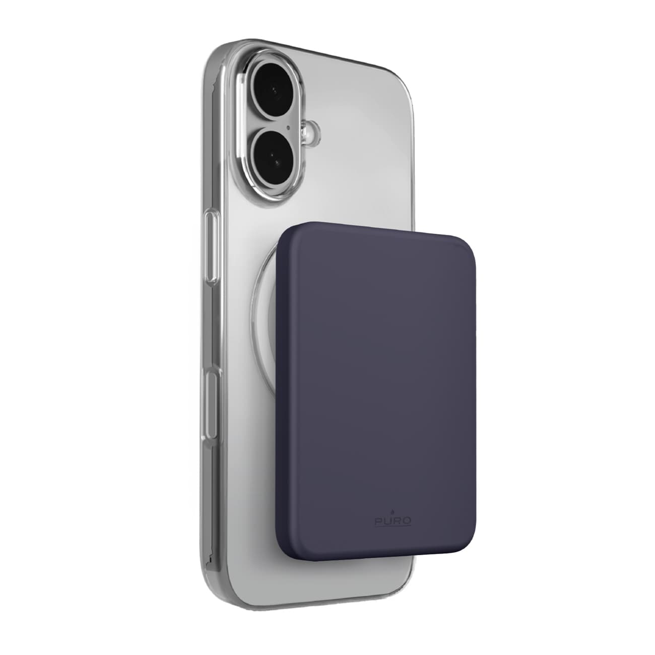 Puro 4200 mAh ultratynd MagSafe-kompatibel USB-C-powerbank – grå