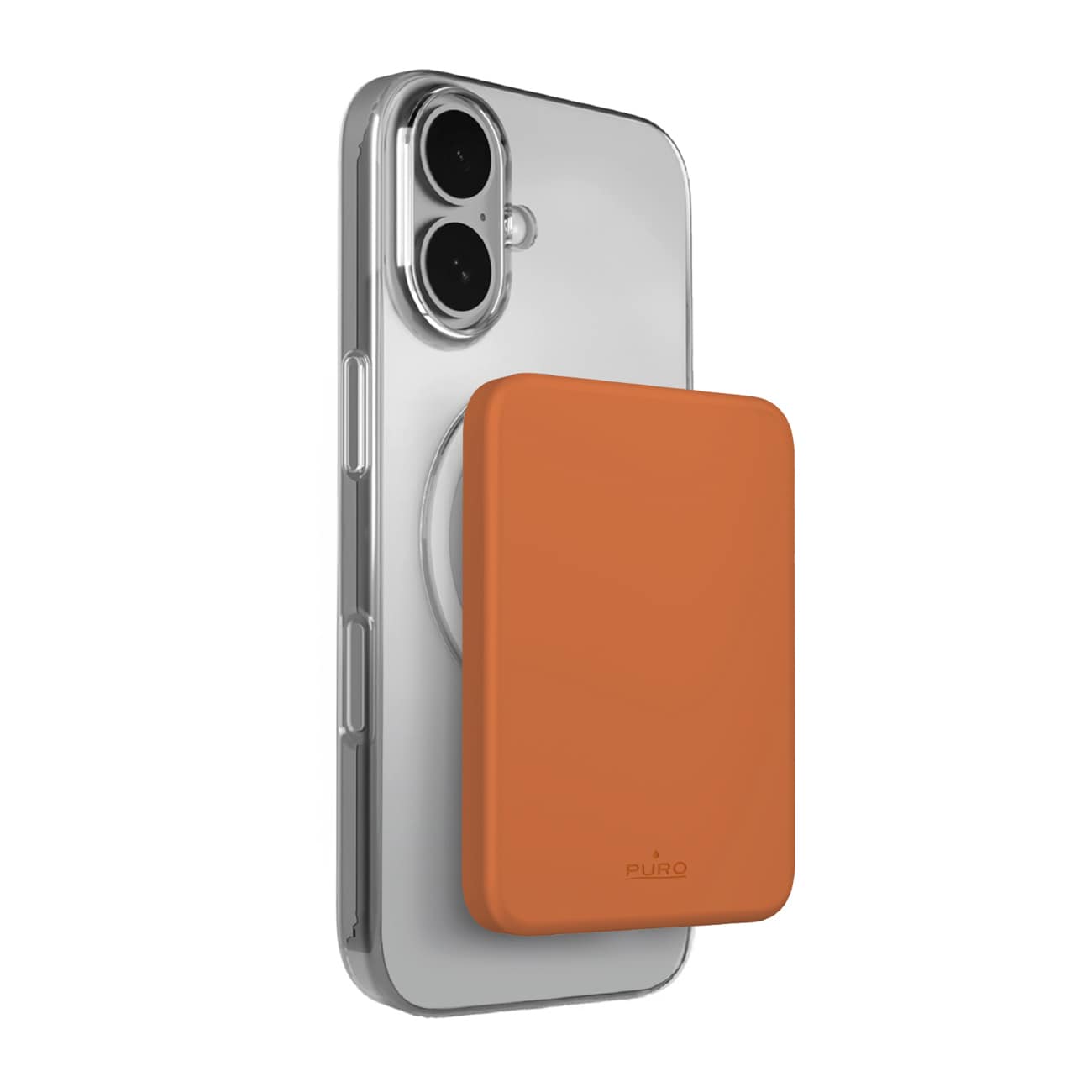 Puro 4200 mAh ultratynd MagSafe-kompatibel USB-C-powerbank – orange