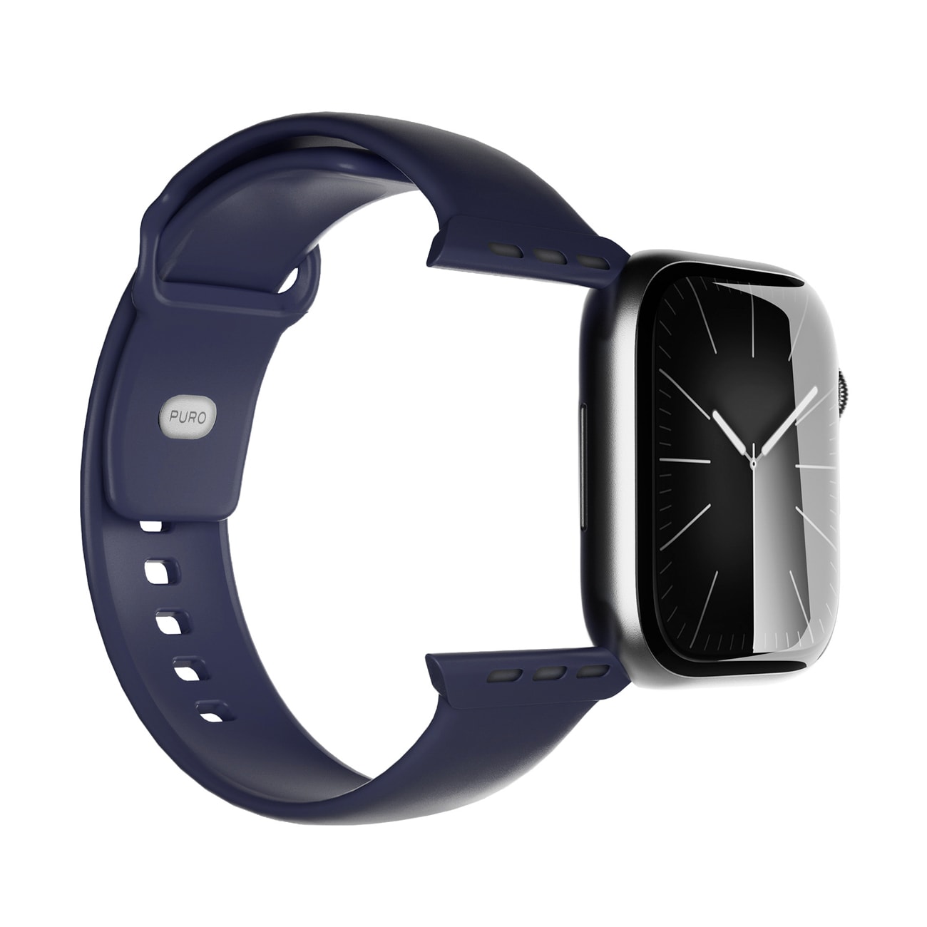 Puro Icon-rem til Apple Watch 44/45/46/49 mm – marineblå