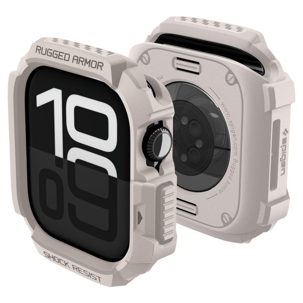 Spigen Rugged Armor-etui til Apple Watch 42 mm – beige