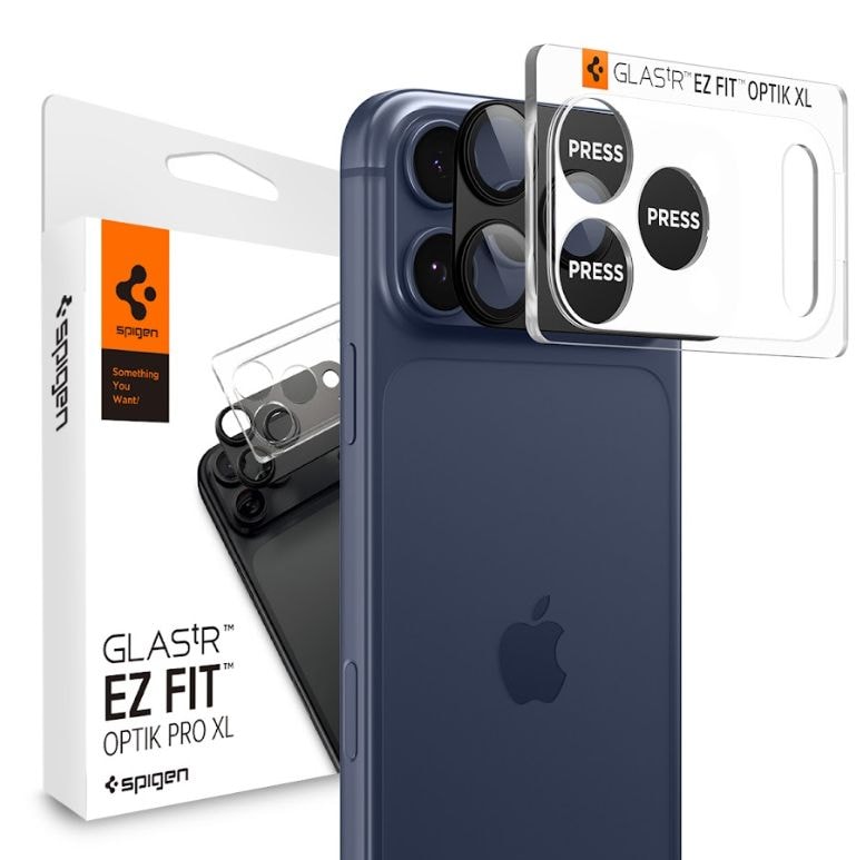 Spigen Optik Pro XL kameralinsglas til iPhone 17 Pro – sort